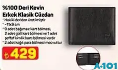 %100 DERİ KEVİN ERKEK KLASİK CÜZDAN fiyat ve kampanya bilgisi